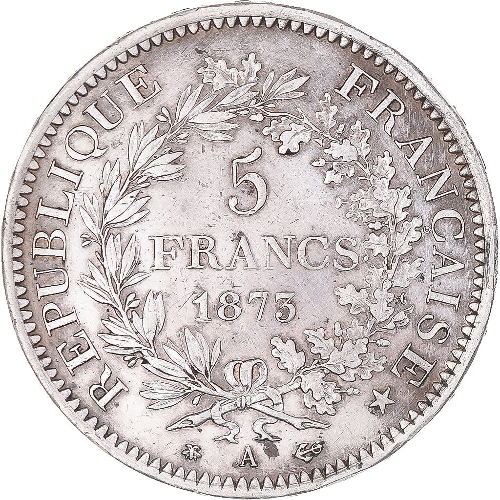 Coin, France, Hercule, 5 Francs, 1873, Paris, EF(40-45), Silver, KM:820.1