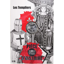 France, Monnaie de Paris, 10 Euro, Pièce d'Histoire - Les Templiers, 2019, FDC