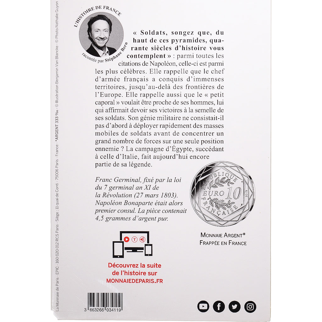 France, Monnaie de Paris, 10 Euro, Pièce d'Histoire - Napoléon, 2019
