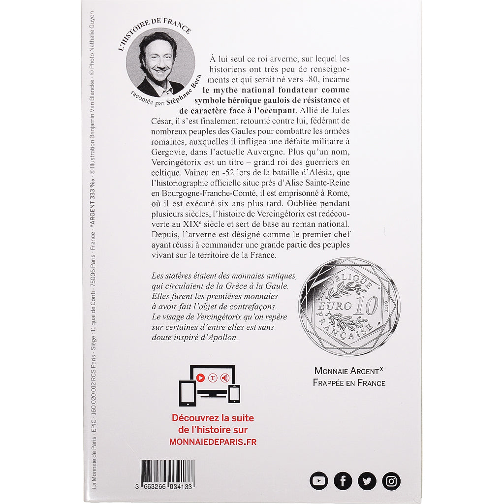 France, Monnaie de Paris, 10 Euro, Pièce d'Histoire - Vercingétorix, 2019