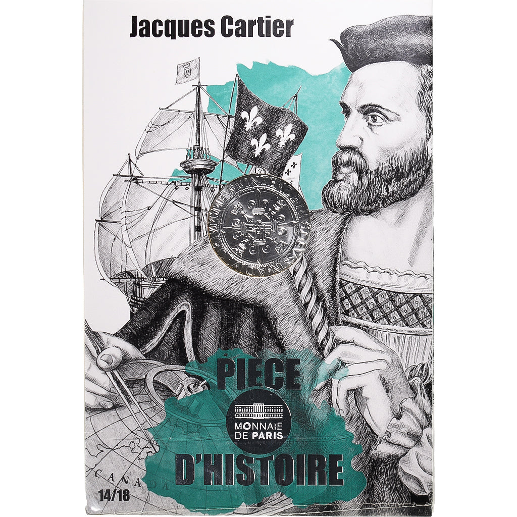 France, Monnaie de Paris, 10 Euro, Pièce d'Histoire - Jacques Cartier, 2019