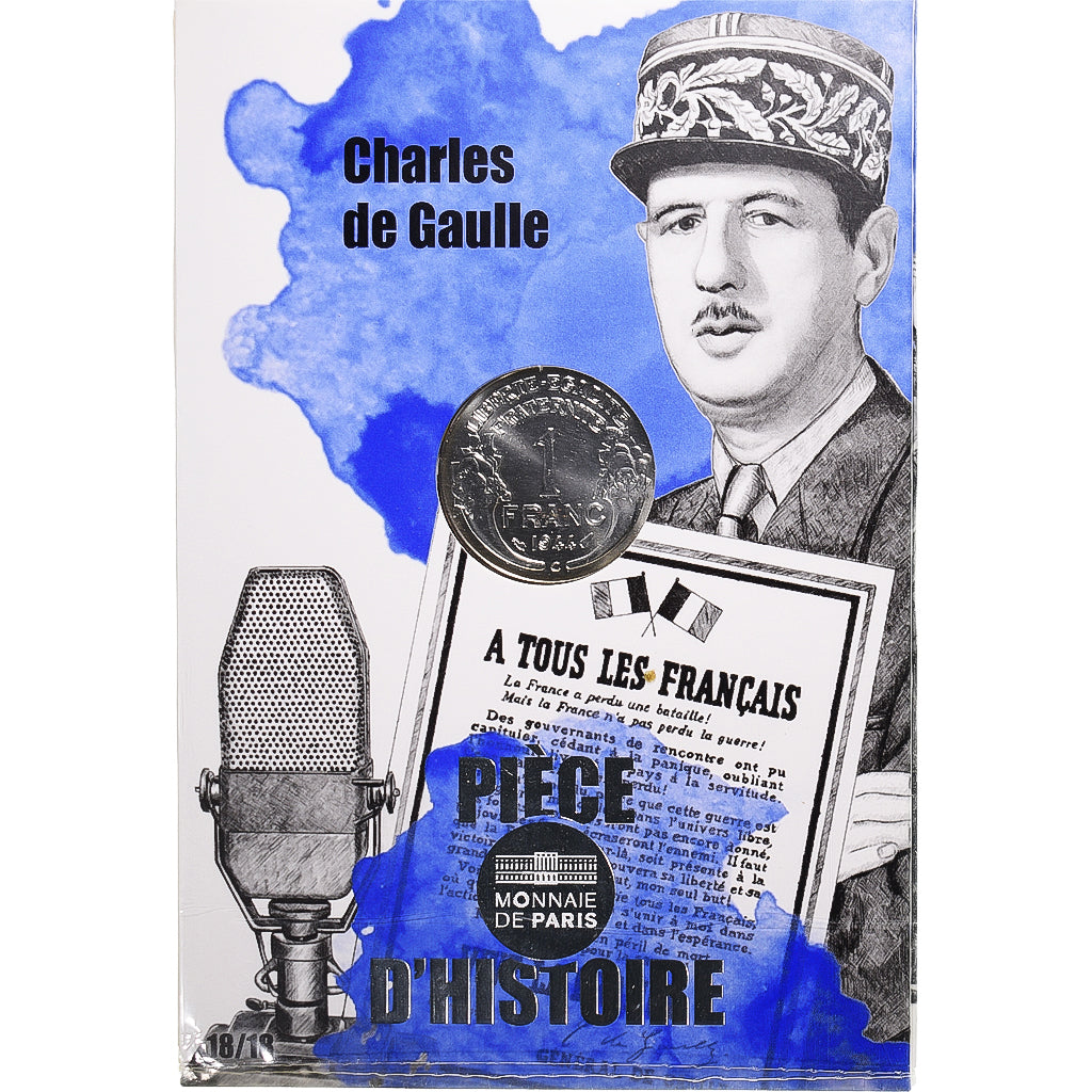 Frankreich, Monnaie de Paris, 10 Euro, Pièce d'Histoire - Charles de Gaulle