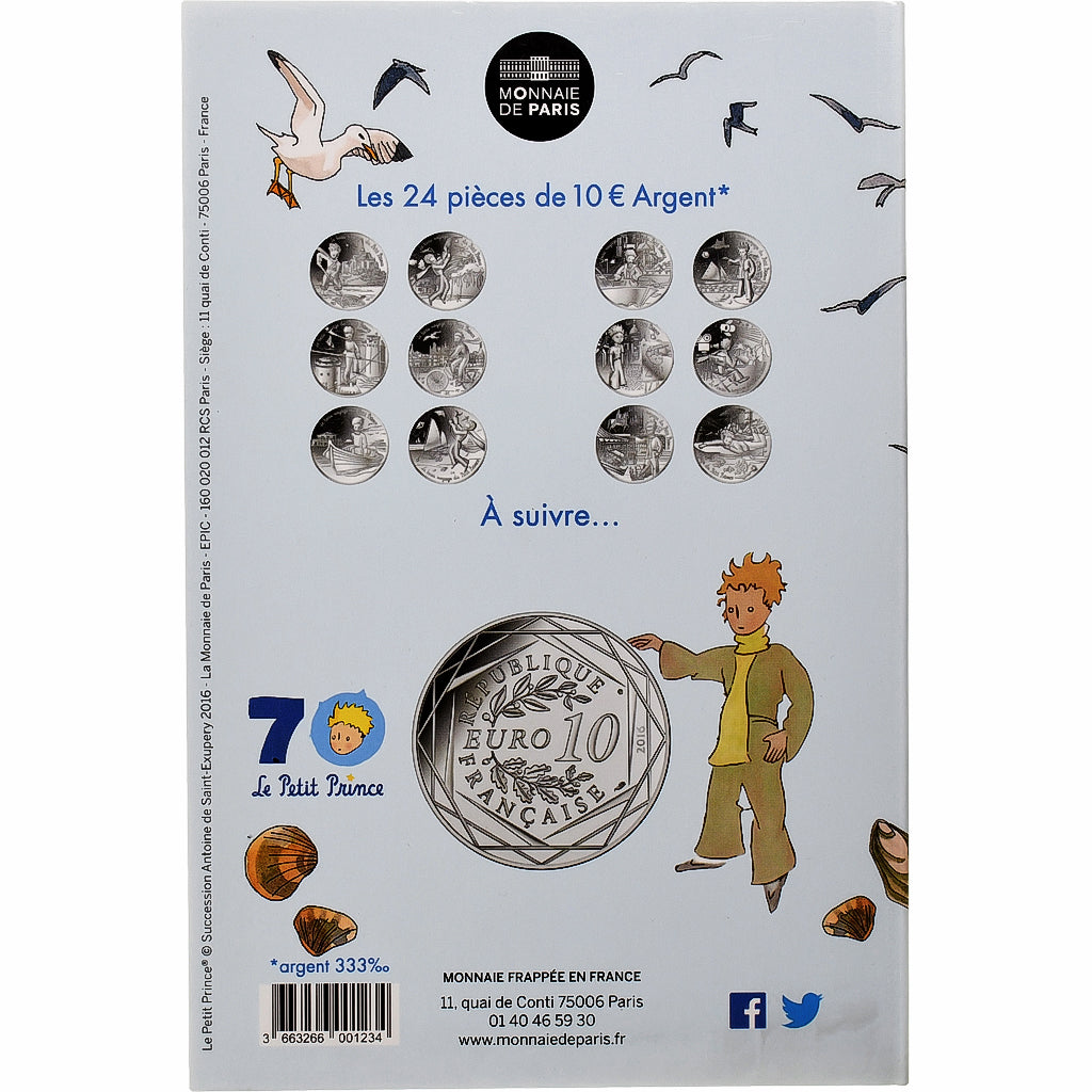 Frankrijk, Parijse munten, 10 Euro, Le Petit Prince (Baie d'Arcachon), 2016