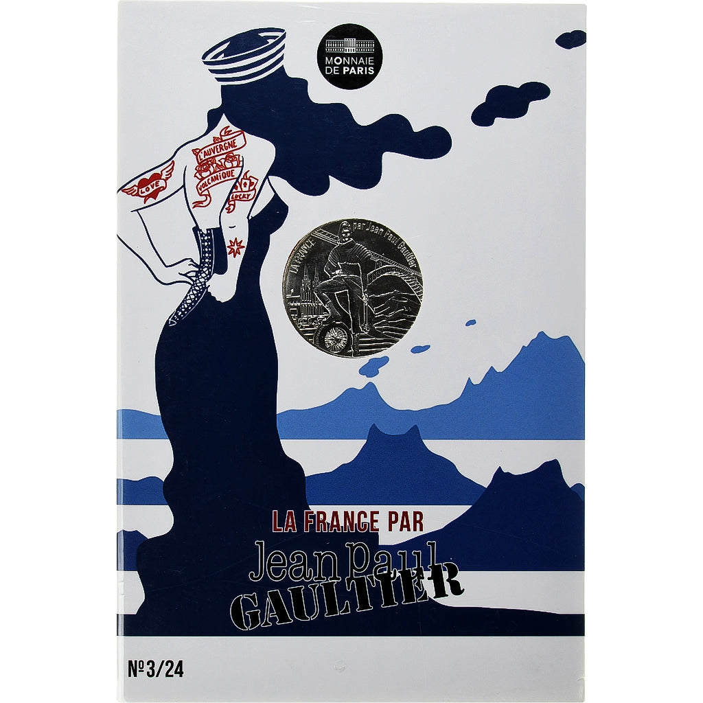 França, 10 Euro, Jean Paul Gaultier, L'Auvergne volcanique, 2017, Monnaie de