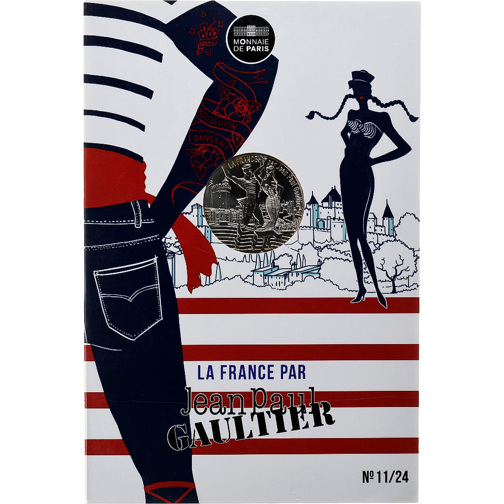 France, 10 Euro, Jean Paul Gaultier, Le Roussillon dansant, 2017, Monnaie de