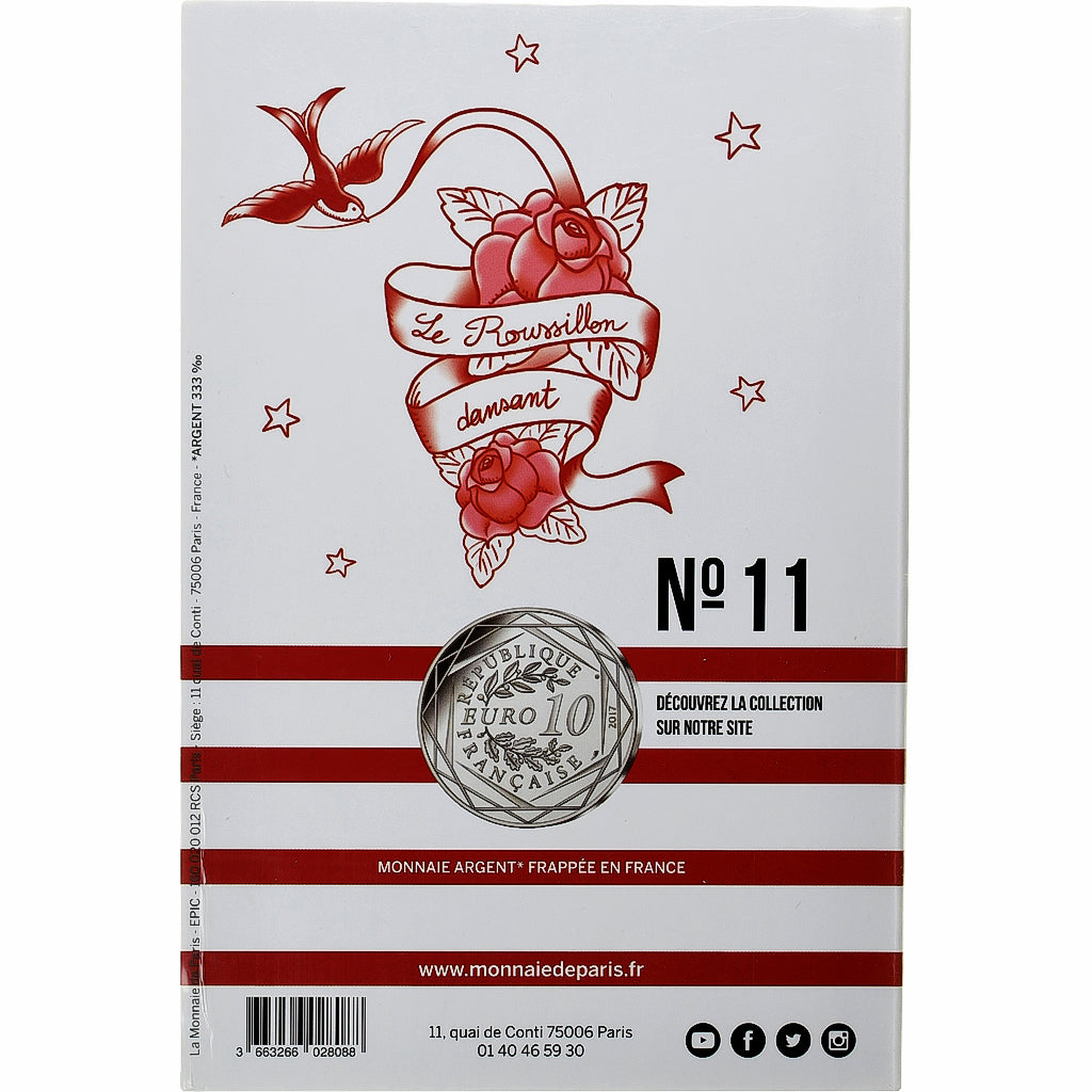 France, 10 Euro, Jean Paul Gaultier, Le Roussillon dansant, 2017, Monnaie de