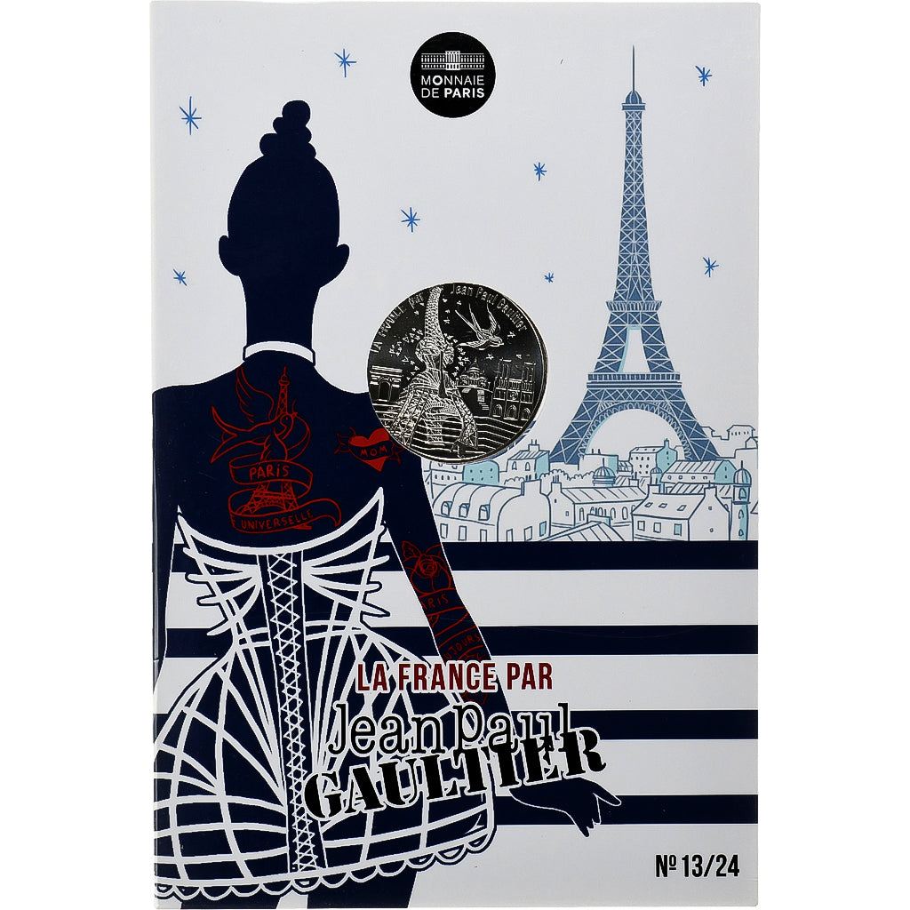Francja, 10 Euro, Jean Paul Gaultier, Paris universelle, 2017, Monnaie de Paris