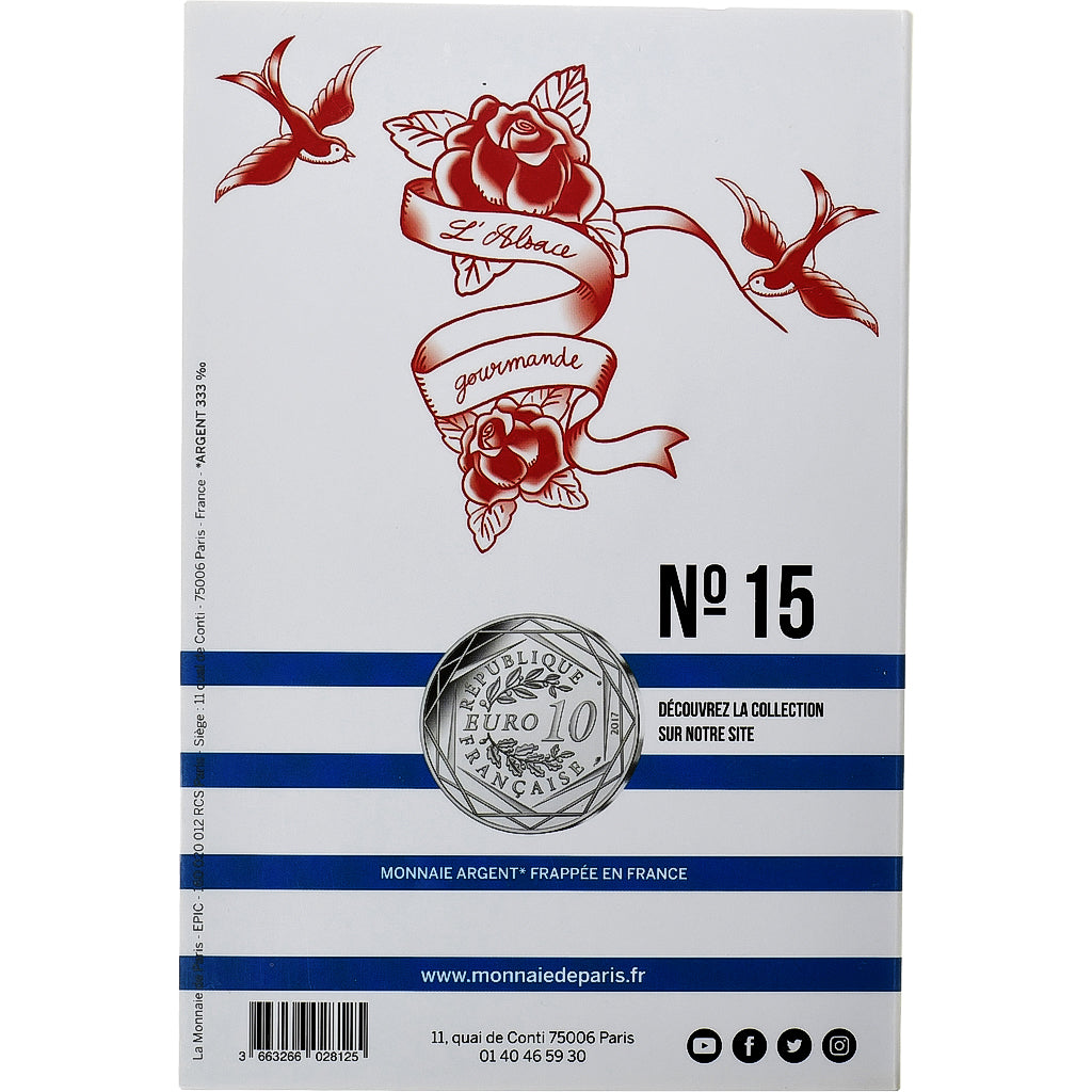 France, 10 Euro, Jean Paul Gaultier, L'Alsace gourmande, 2017, Monnaie de Paris