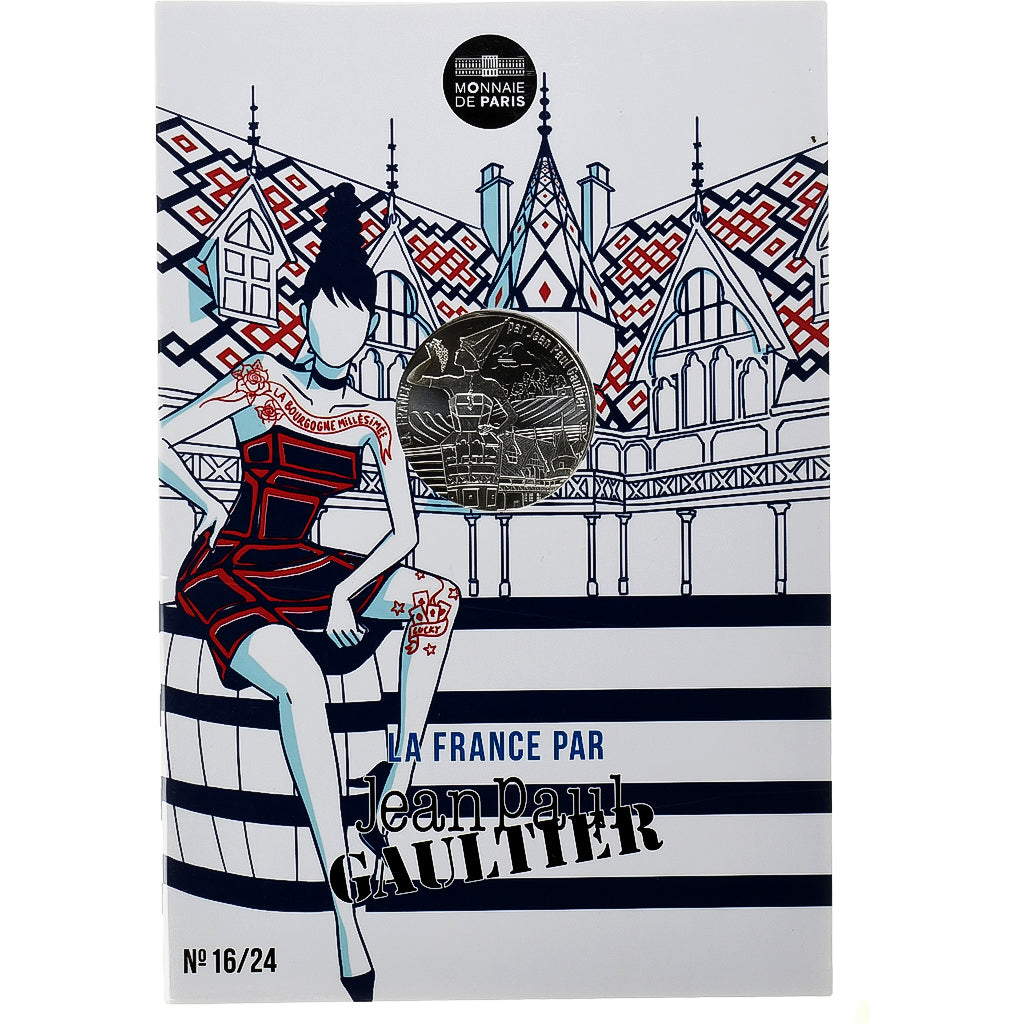 Francia, 10 Euro, Jean Paul Gaultier, La Bourgogne millésimée, 2017, Monnaie