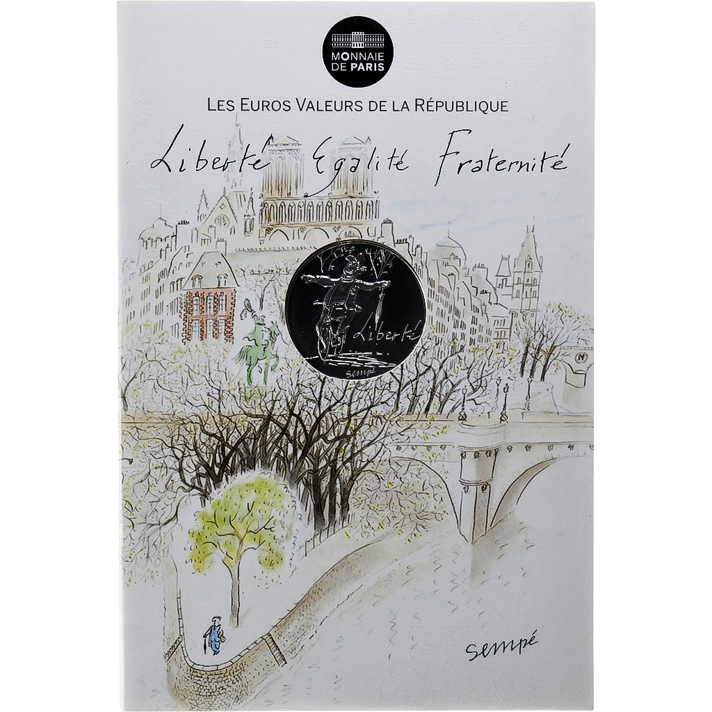 Frankreich, 10 Euro, Monnaie de Paris, Sempé - Automne - Liberté, 2014, Paris