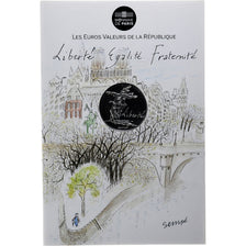 Francja, 10 Euro, Monnaie de Paris, Sempé - Automne - Liberté, 2014, Paris