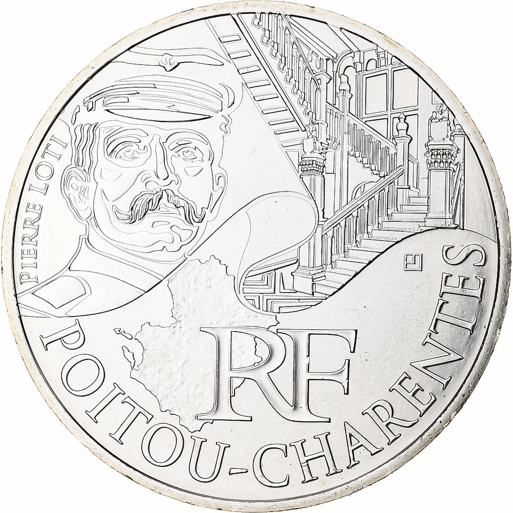 Frankrijk, 10 Euro, Poitou-Charentes, 2012, Paris, UNC-, Zilver, Gadoury:EU514