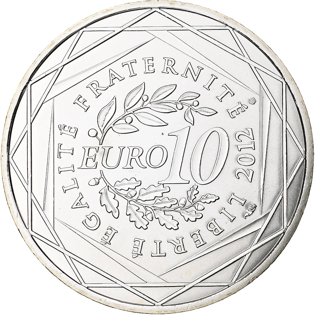 Frankrijk, 10 Euro, Poitou-Charentes, 2012, Paris, UNC-, Zilver, Gadoury:EU514