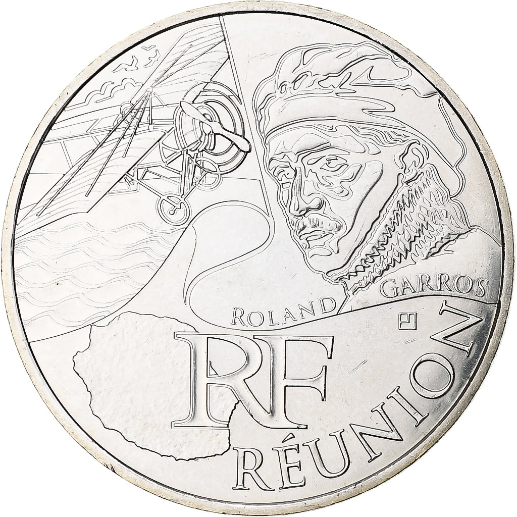 France, 10 Euro, Réunion, 2012, MS(63), Silver