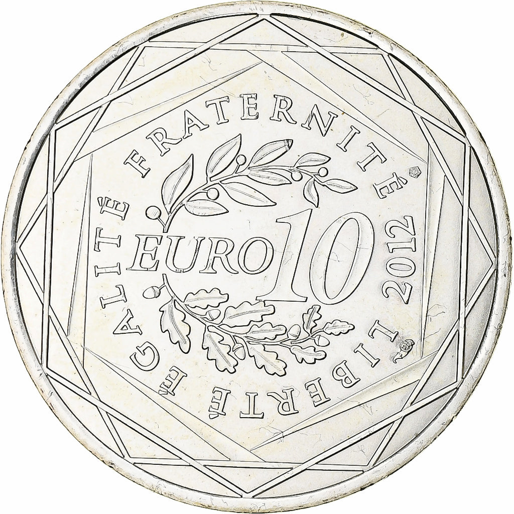 France, 10 Euro, Provence-Alpes-Cote d'Azur, 2012, Paris, SPL, Argent, KM:1884