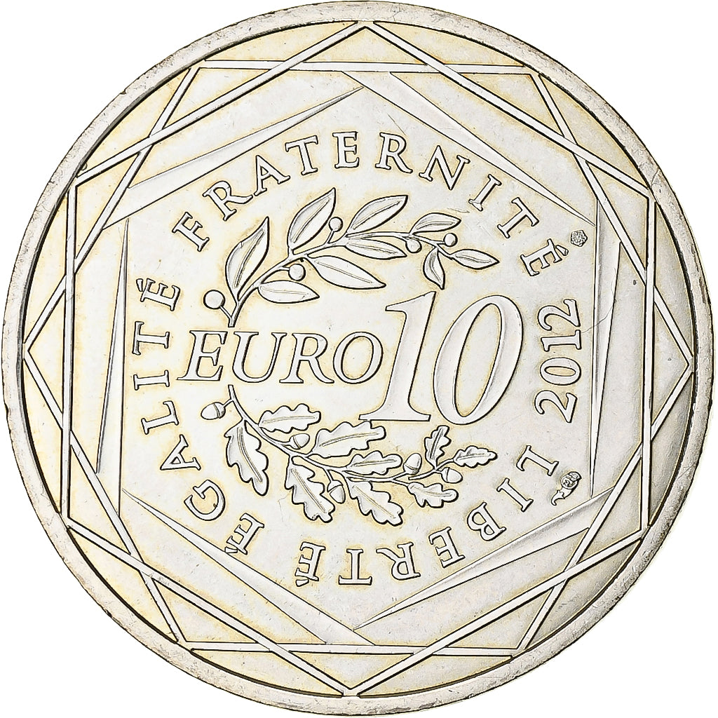 Frankrijk, 10 Euro, Bretagne, 2012, Paris, UNC-, Zilver, KM:1866