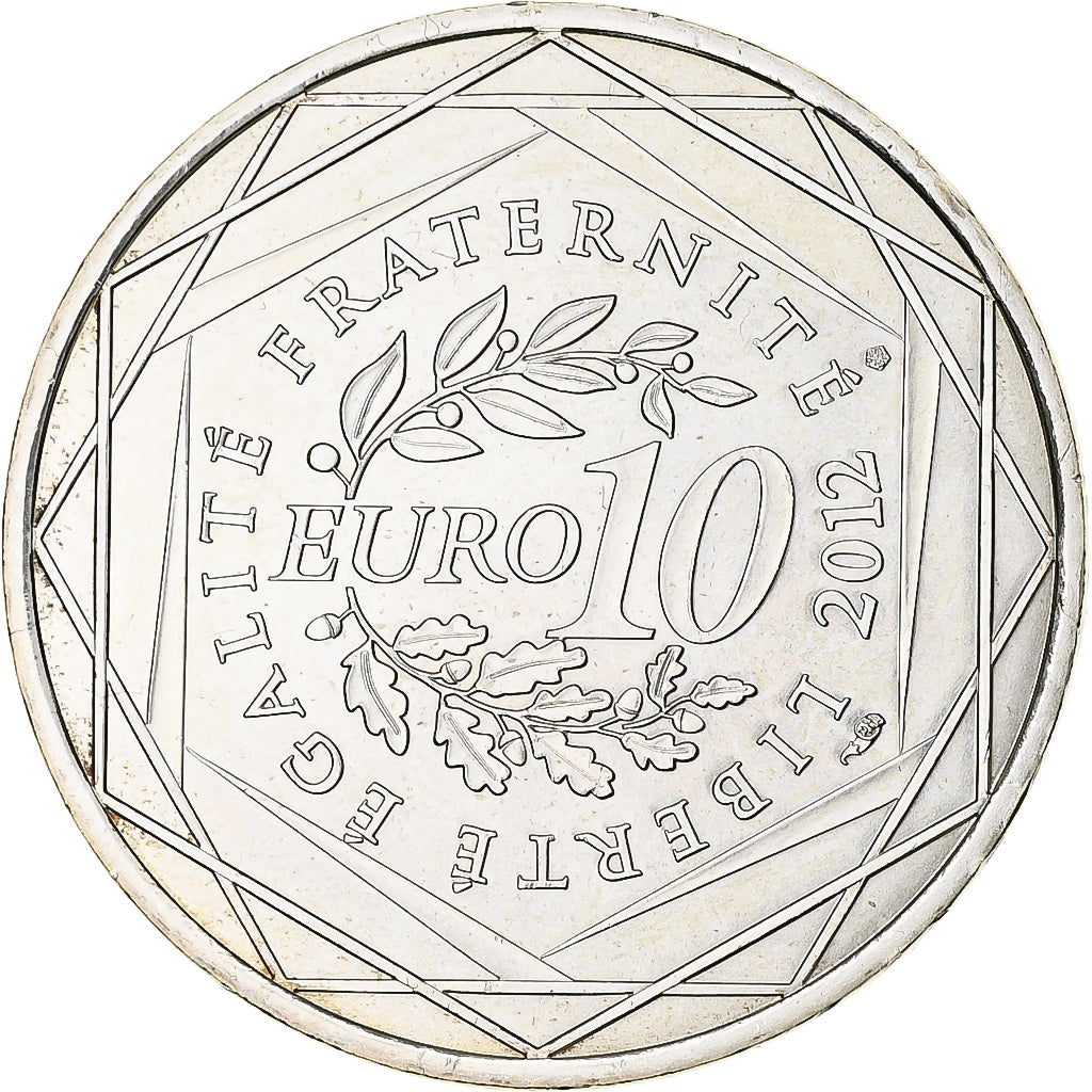 Frankrijk, 10 Euro, Bretagne, 2012, Paris, UNC-, Zilver, KM:1866