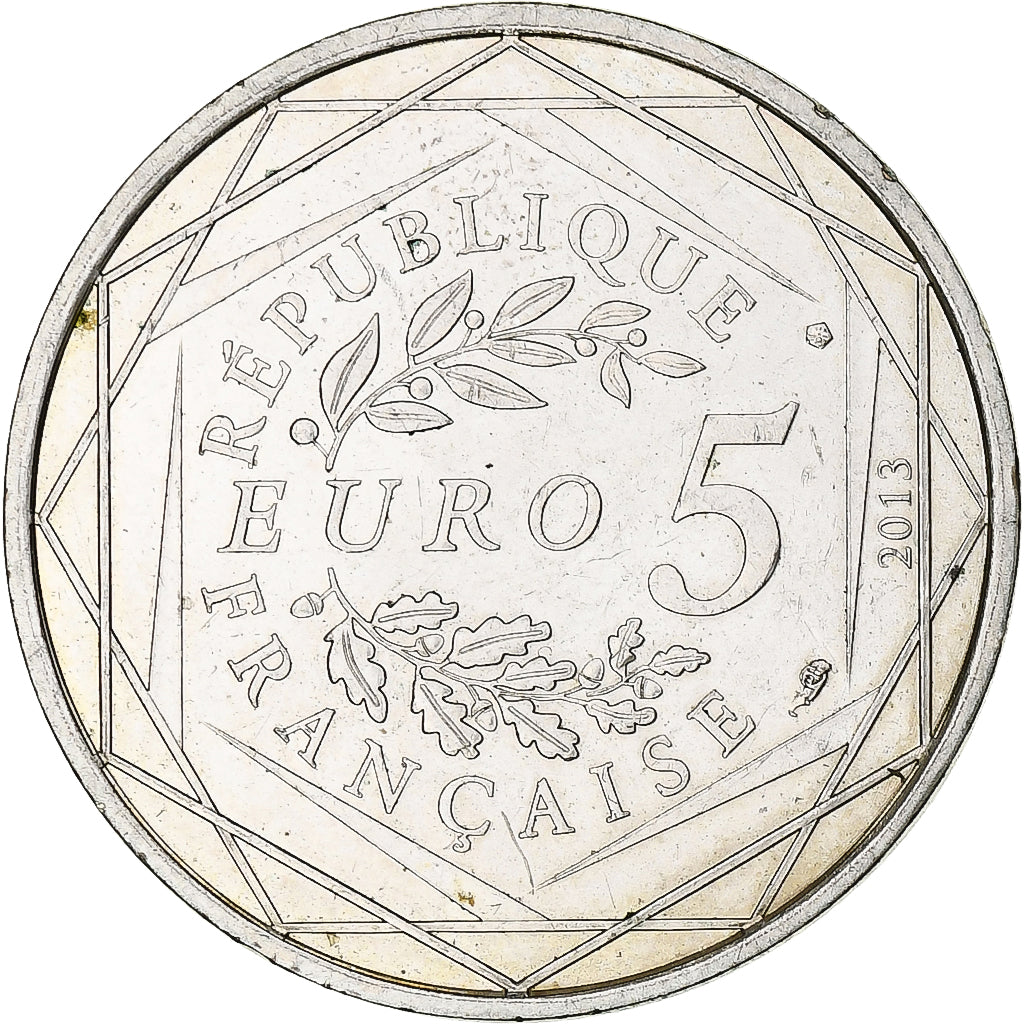 France, 5 Euros, 2013, Liberté, MS(60-62), Silver, Gadoury:EU647