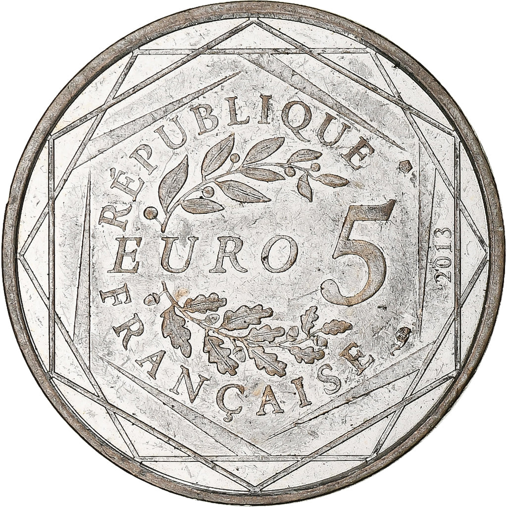 Francia, 5 Euros, 2013, Liberté, SPL, Argento, Gadoury:EU647