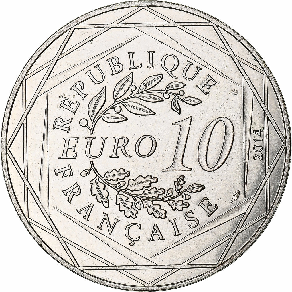 França, Sempé - Liberté, 10 Euro, 2014, MS(63), Prata, Gadoury:EU717