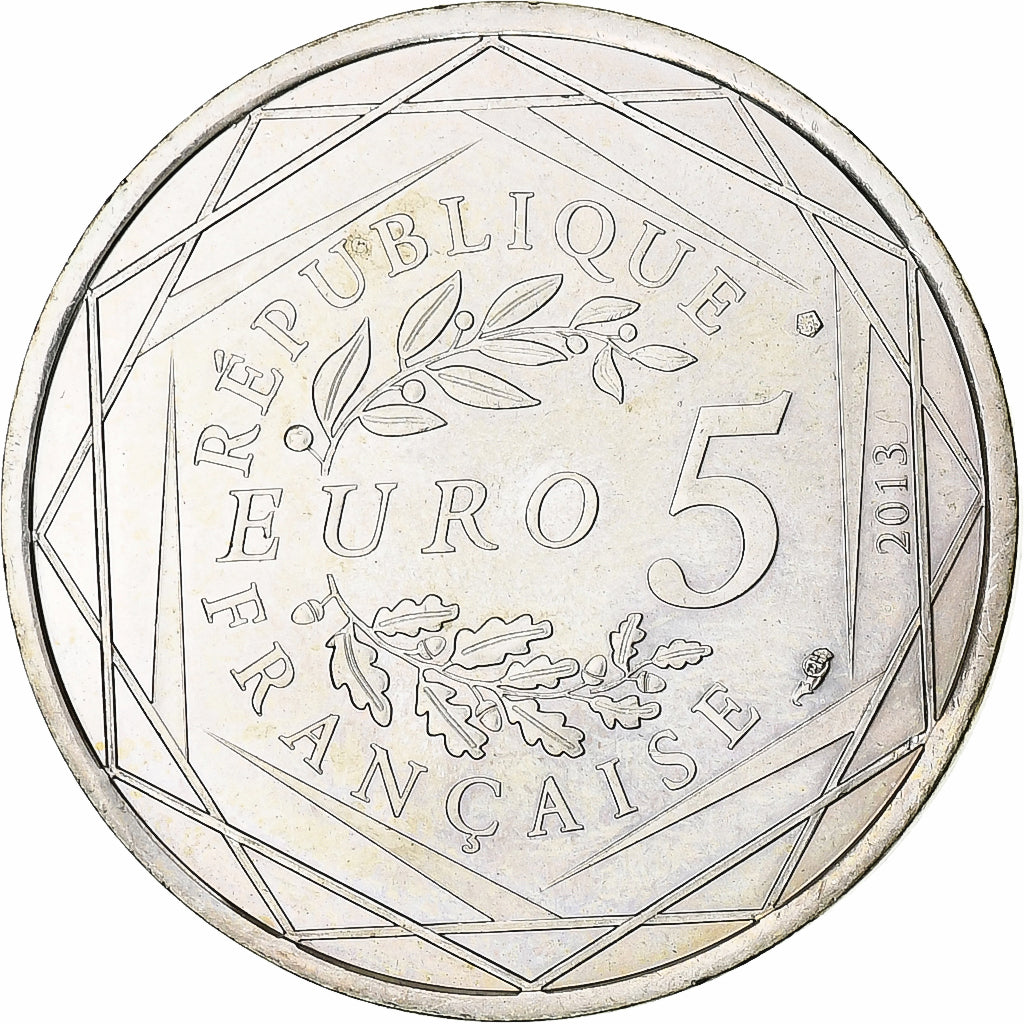 Frankrijk, Liberté, 5 Euro, 2013, Paris, PR, Zilver