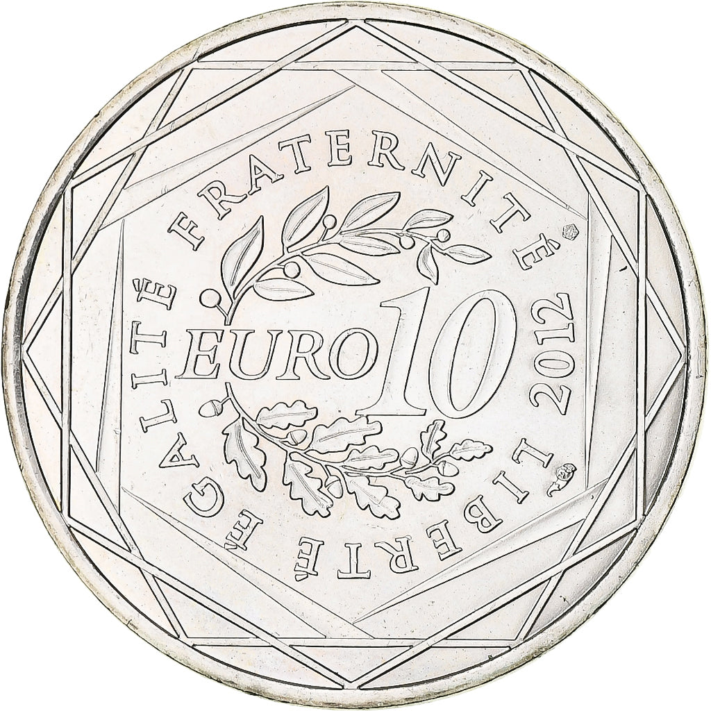 Francia, 10 Euro, Basse Normandie, 2012, Paris, EBC+, Plata, KM:1865