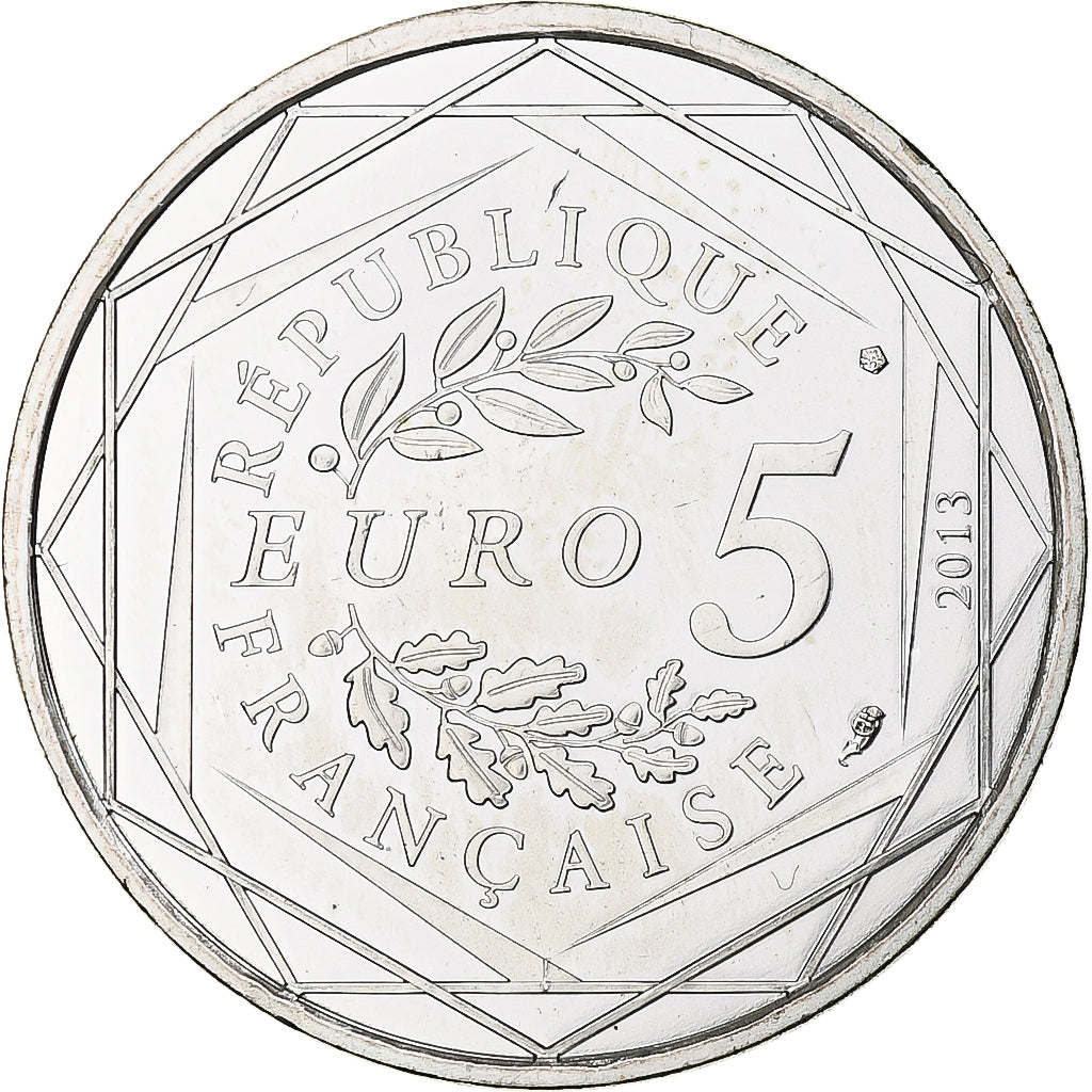Francia, 5 Euro, Fraternité, 2013, SC, Plata, Gadoury:EU647