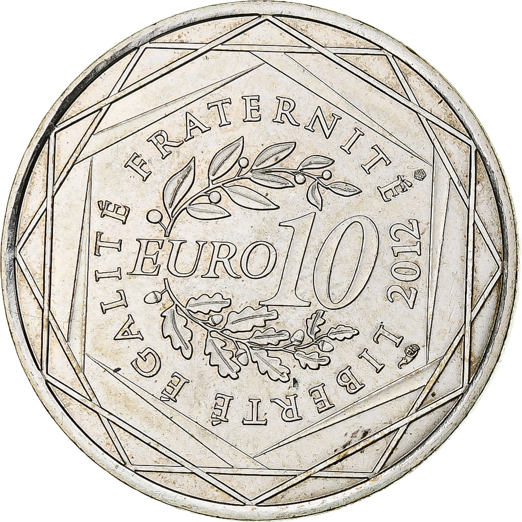 Francja, 10 Euro, Bretagne, 2012, Paris, MS(63), Srebro, KM:1866