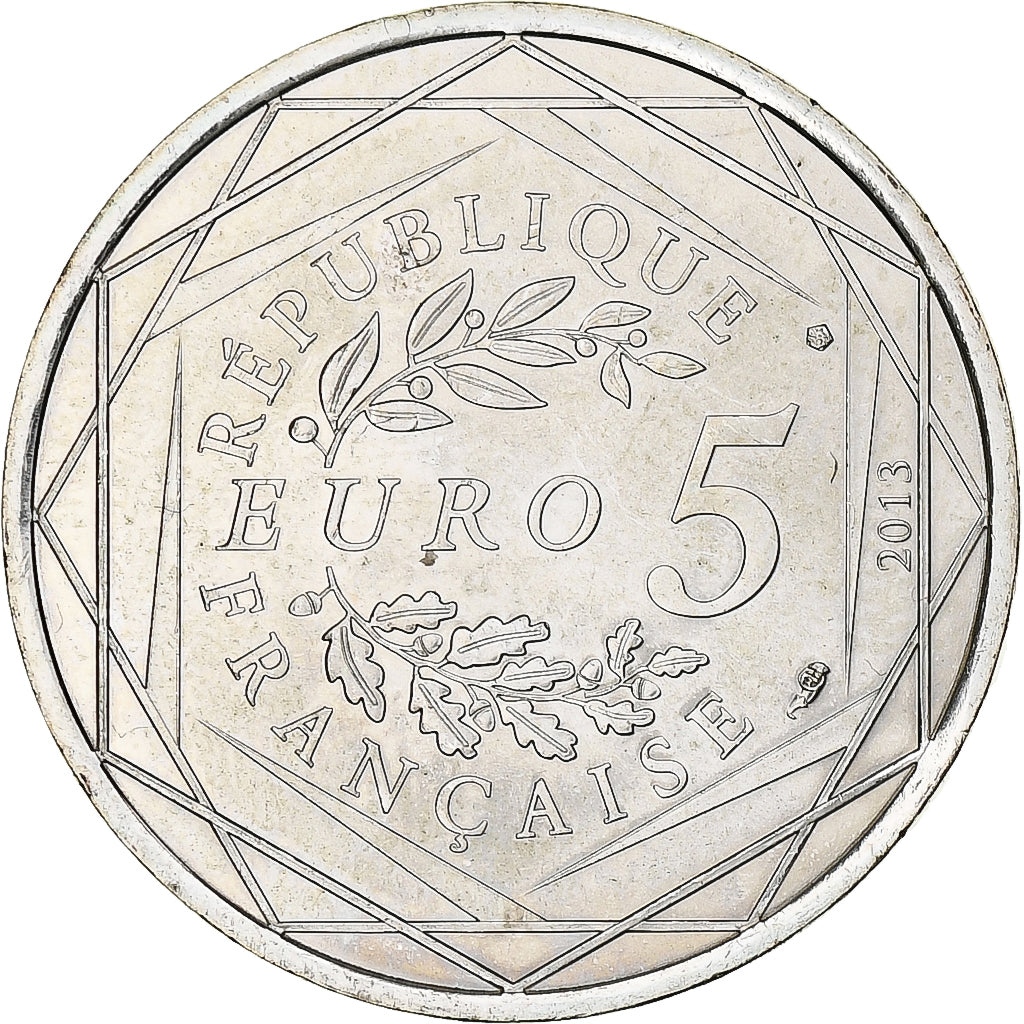 France, 5 Euro, Liberté, 2013, Paris, MS(60-62), Silver