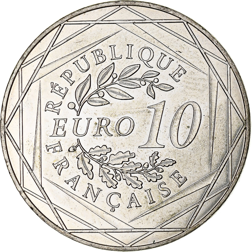 França, 10 Euro, 2014, MS(60-62), Prata