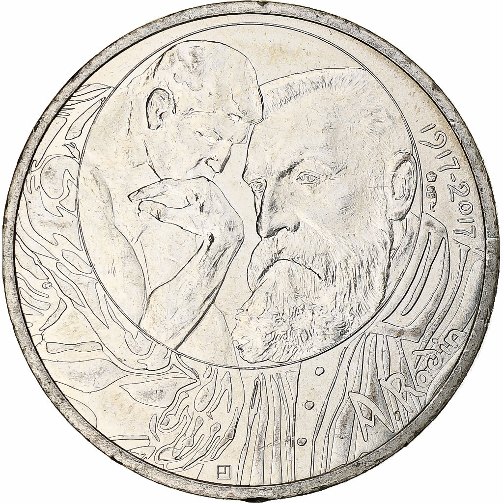 France, Monnaie de Paris, 10 Euro, Auguste Rodin, 2017, Paris, MS(60-62), Silver