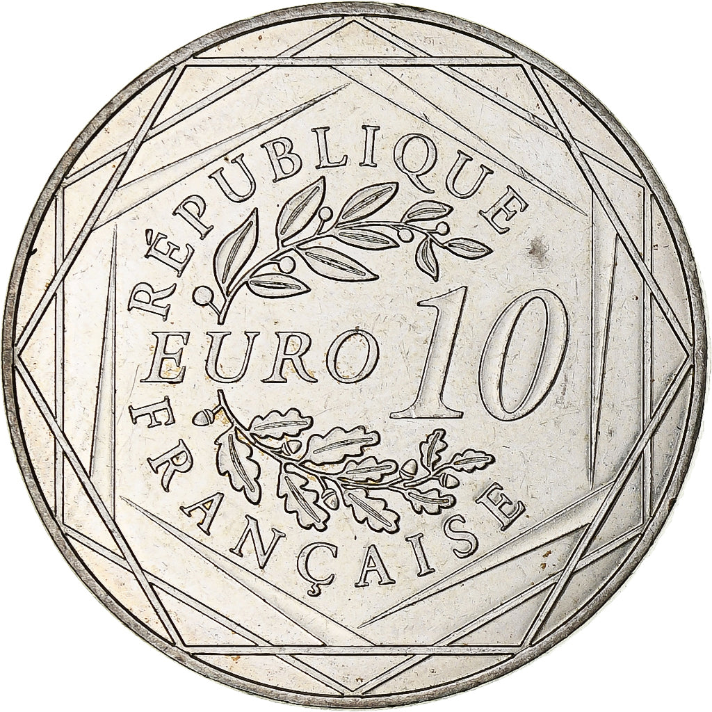 Francia, 10 Euro, Coq, 2016, EBC, Plata, Gadoury:EU797