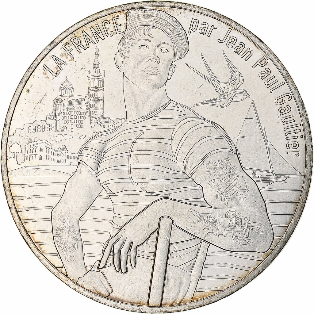França, 10 Euro, Jean Paul Gaultier, 2017, 2, MS(63), Prata