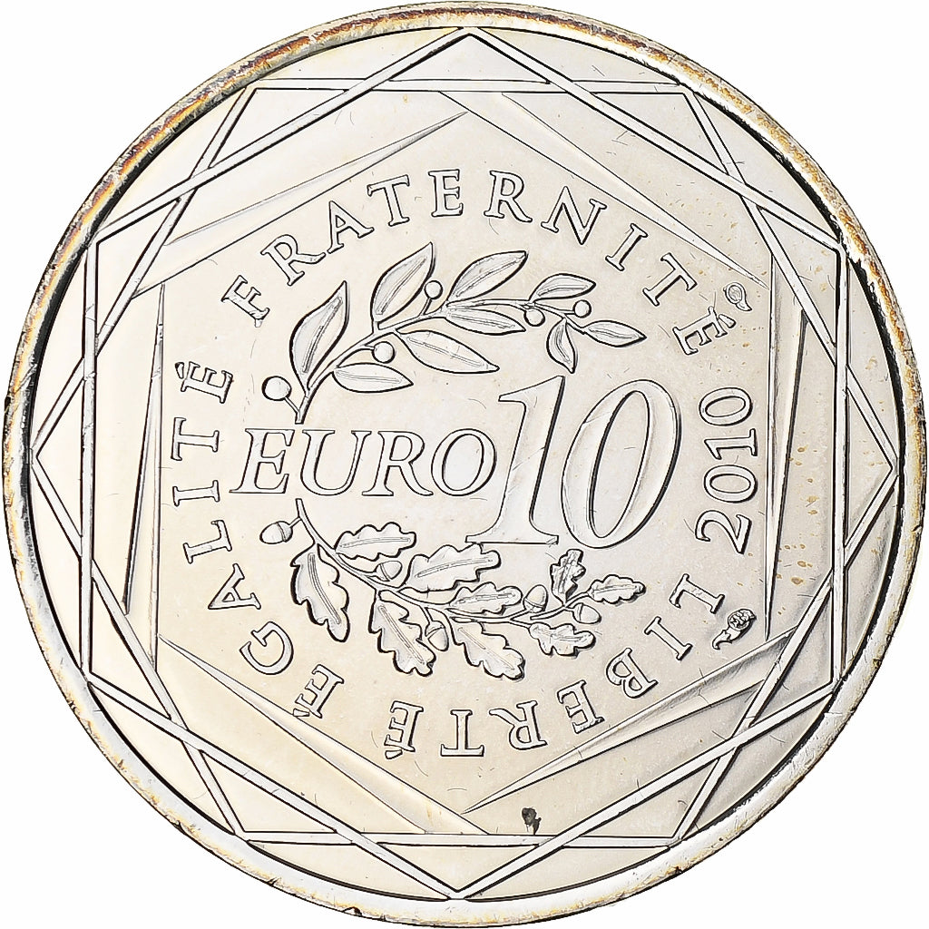 Francia, 10 Euro, Haute Normandie, Euros des régions, 2010, FDC, FDC, Plata