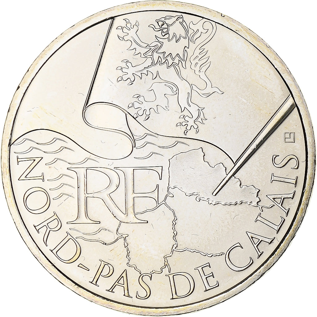 France, 10 Euro, Nord-Pas-de-Calais, 2010, Paris, FDC, FDC, Argent