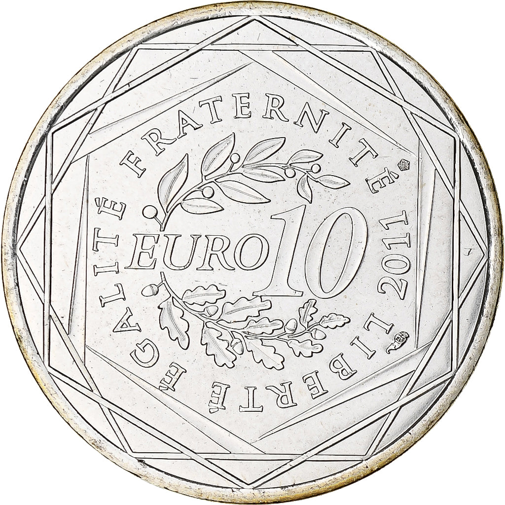 France, 10 Euro, Bretagne, Euros des régions, 2011, FDC, FDC, Argent