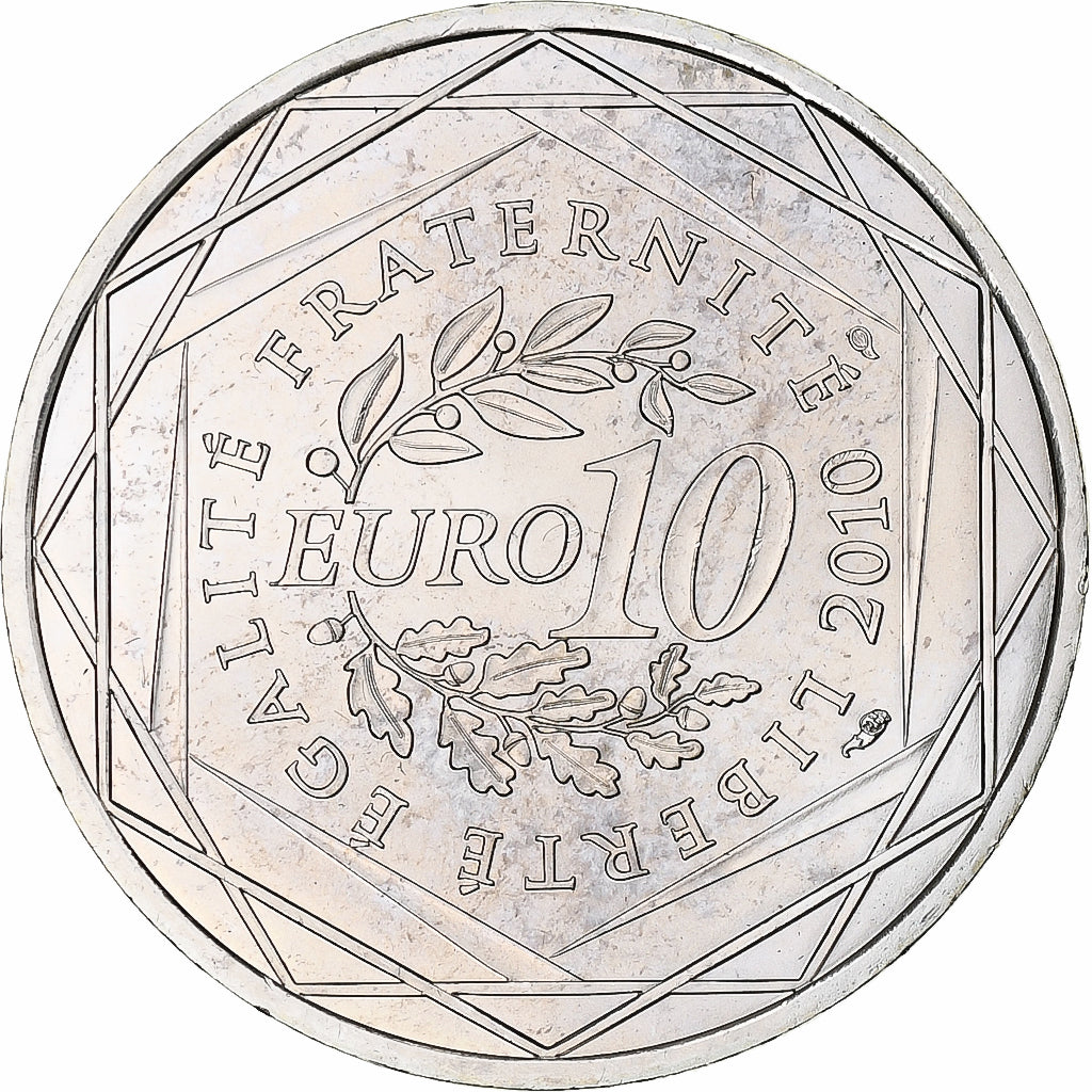 France, 10 Euro, 2010, Paris, Pays De La Loire, SPL, Argent, KM:1665