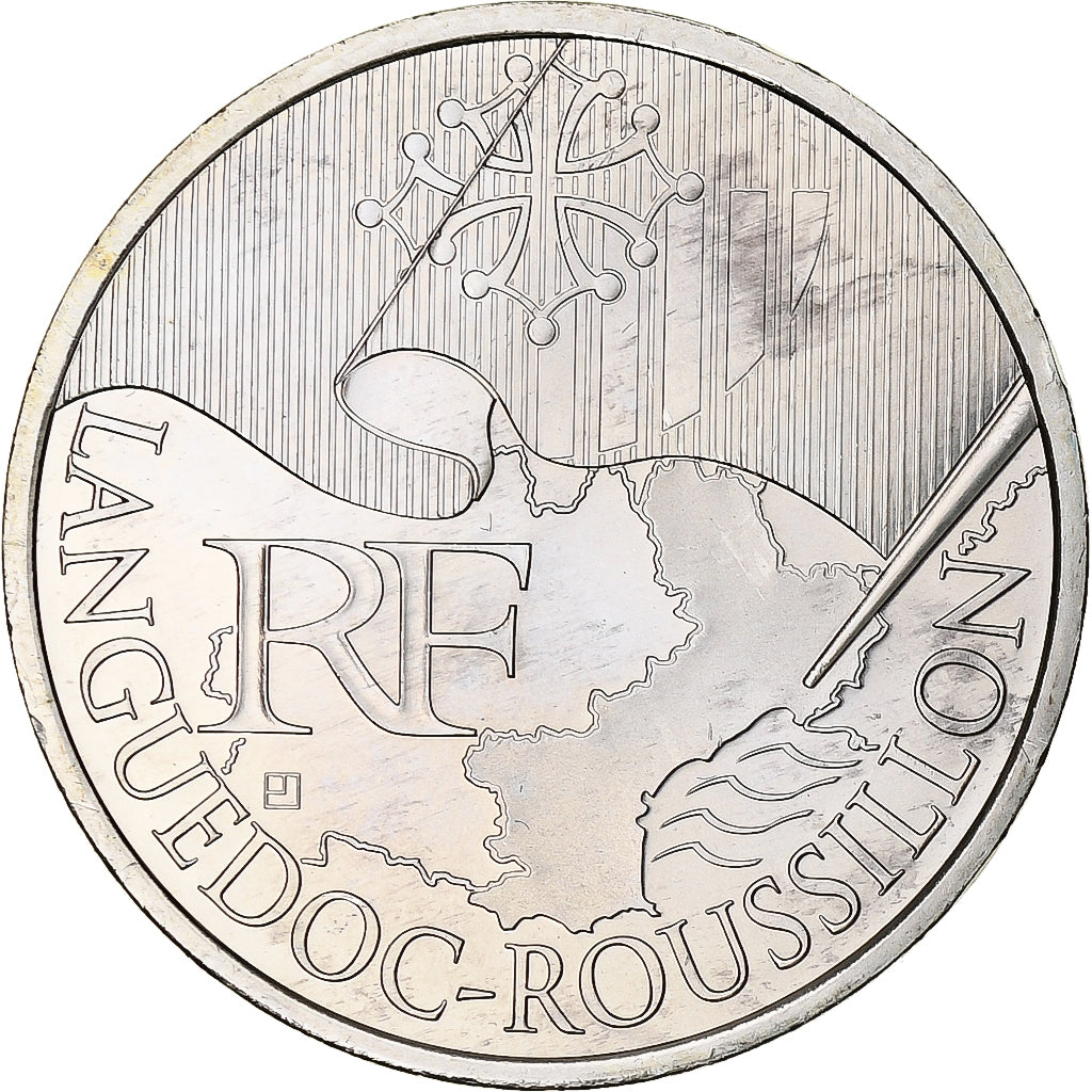 França, 10 Euro, 2010, Paris, MS(65-70), Prata, KM:1659