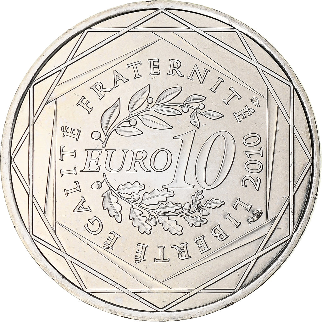 France, 10 Euro, Alsace, 2010, Paris, MS(65-70), Silver, KM:1652
