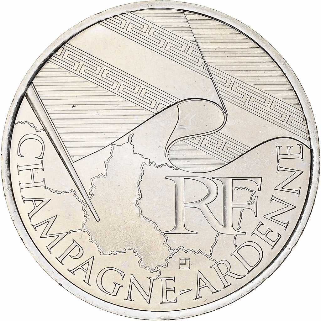 France, 10 Euro, Champagne-Ardenne, 2010, Paris, MS(65-70), Silver, KM:1651