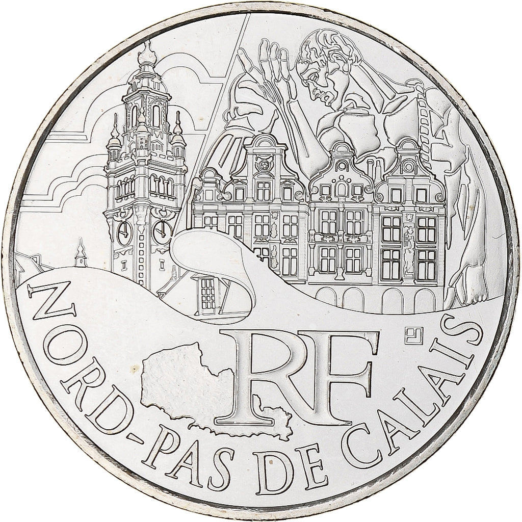 Frankrijk, 10 Euro, 2011, Monnaie de Paris, Nord-Pas De Calais, FDC, Zilver