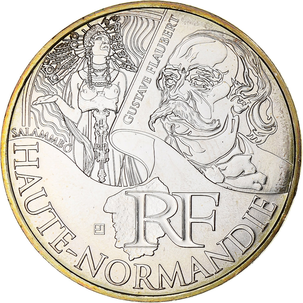 France, 10 Euro, 2012, Haute-Normandie, MS(65-70), Silver