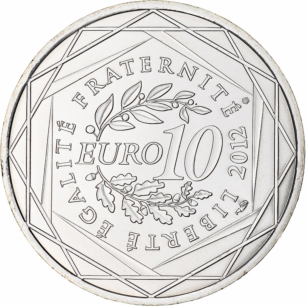 France, 10 Euro, 2012, Haute-Normandie, MS(65-70), Silver