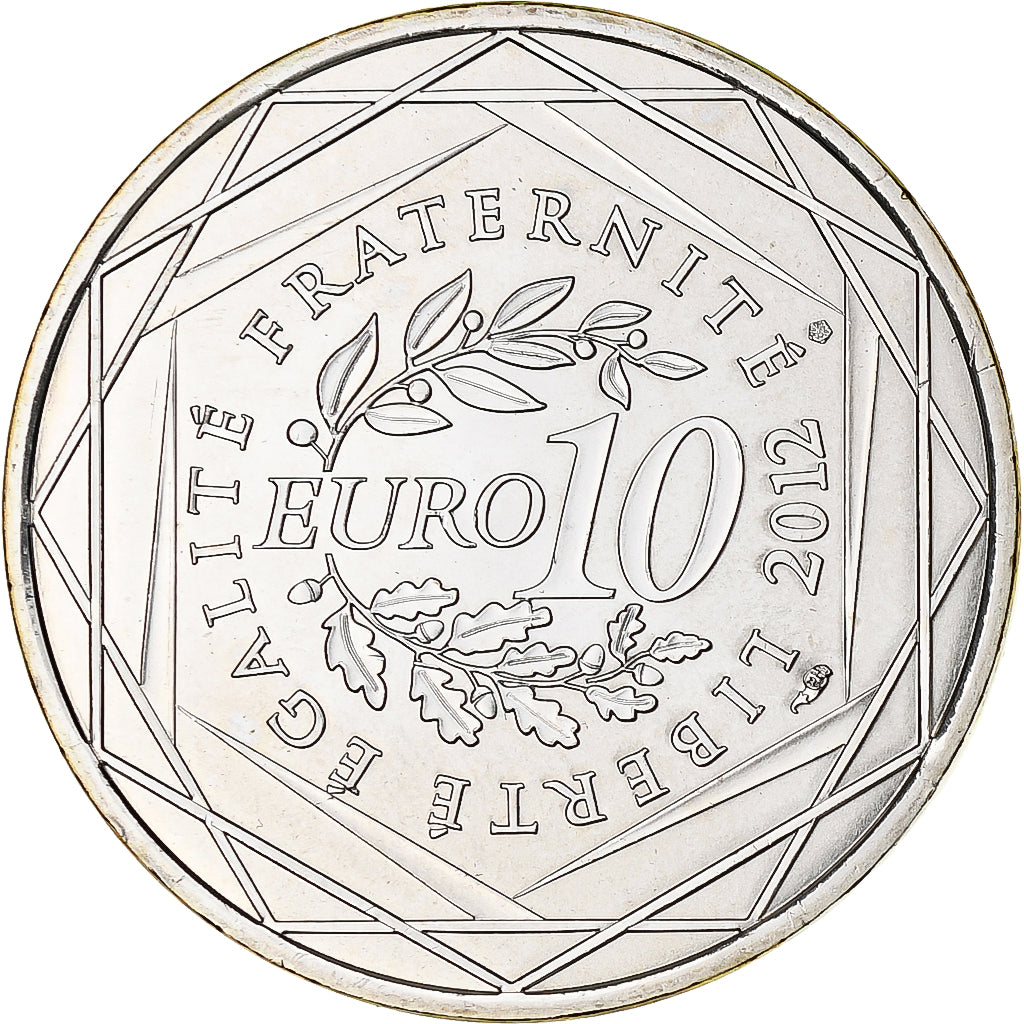Francia, 10 Euro, 2012, Paris, FDC, Plata, KM:1870