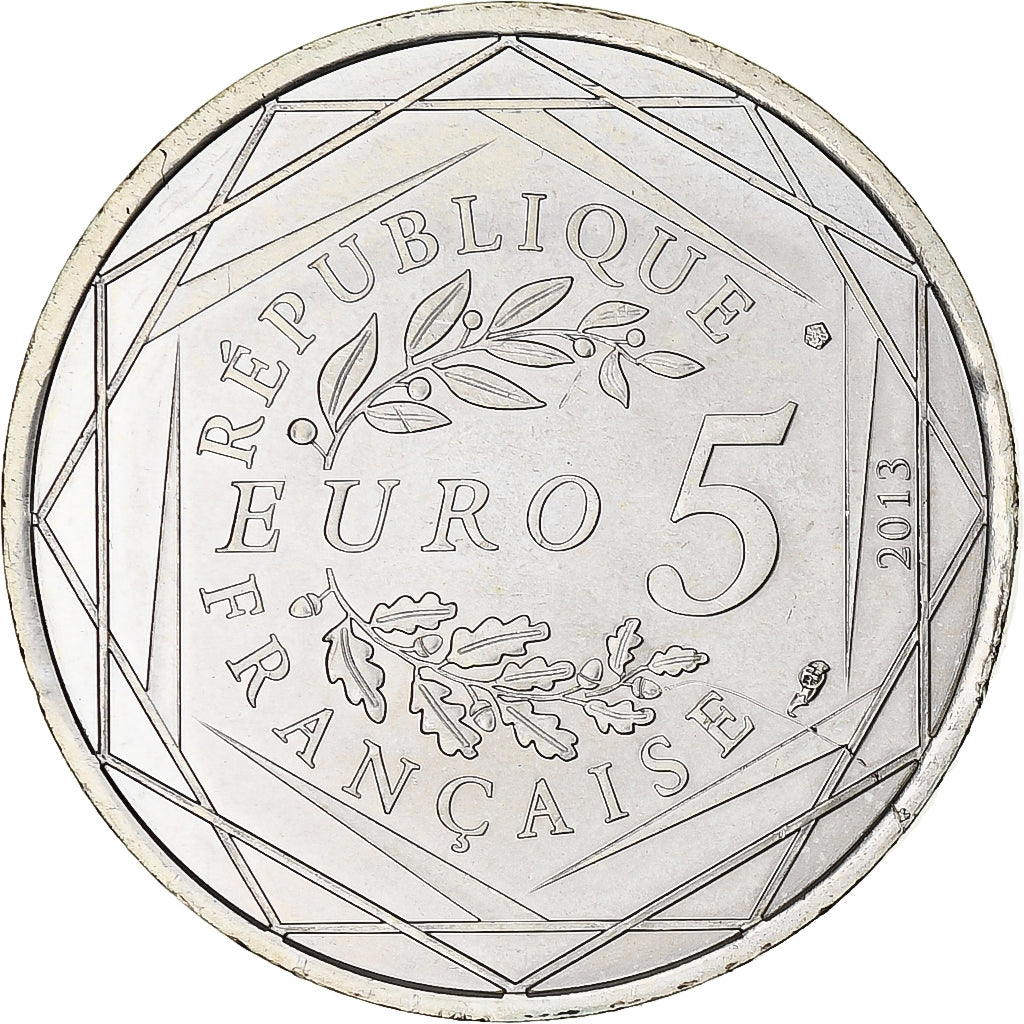 Francia, 5 Euro, Egalité, 2013, SC+, Plata, Gadoury:EU646
