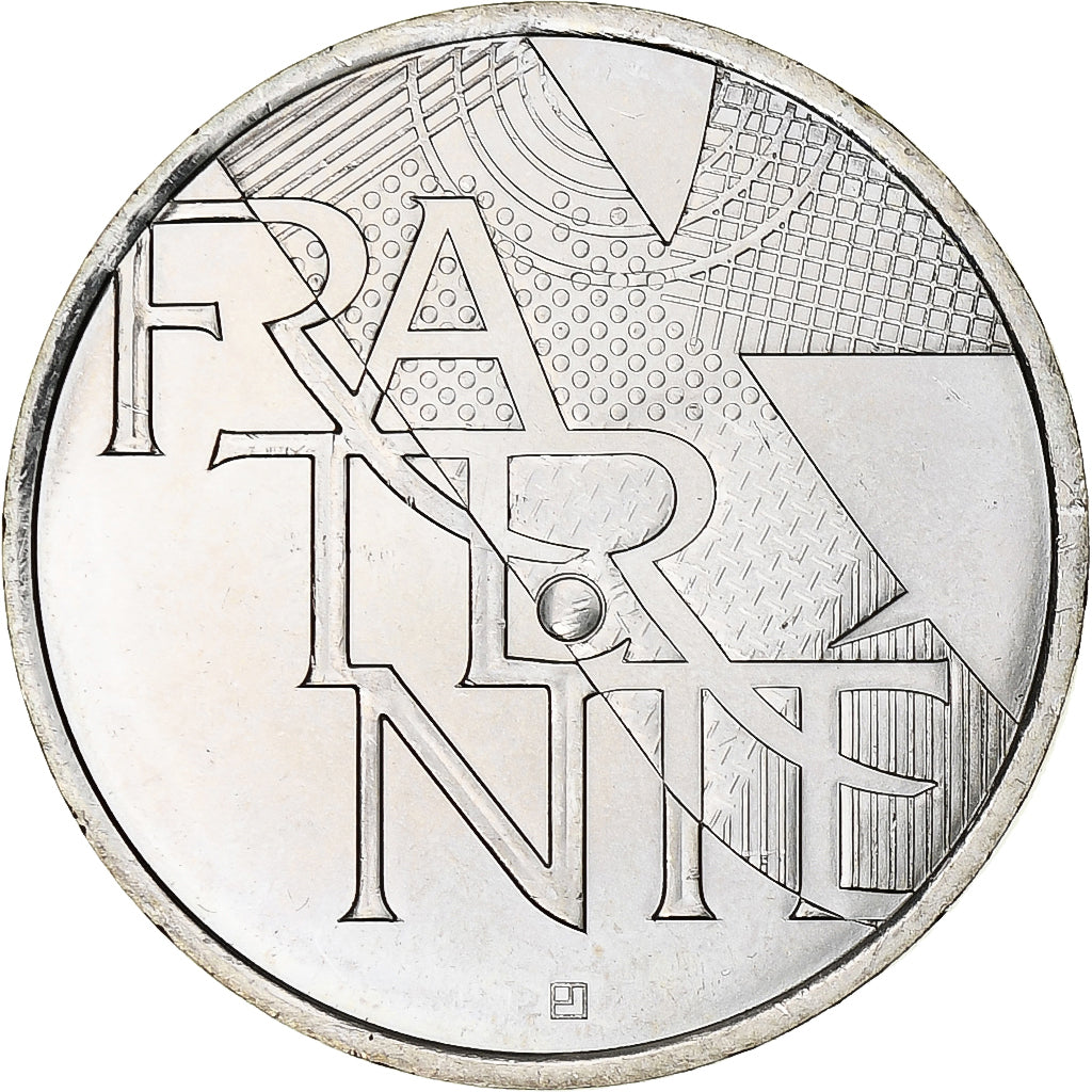 França, 5 Euro, Fraternité, 2013, MS(64), Prata, Gadoury:EU647