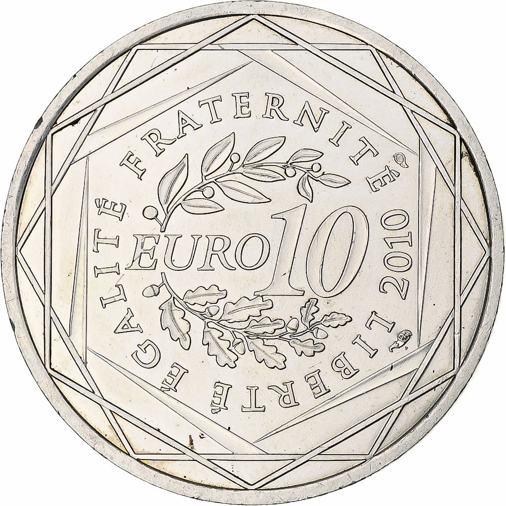 France, 10 Euro, Bretagne, 2010, Paris, MS(63), Silver, KM:1648