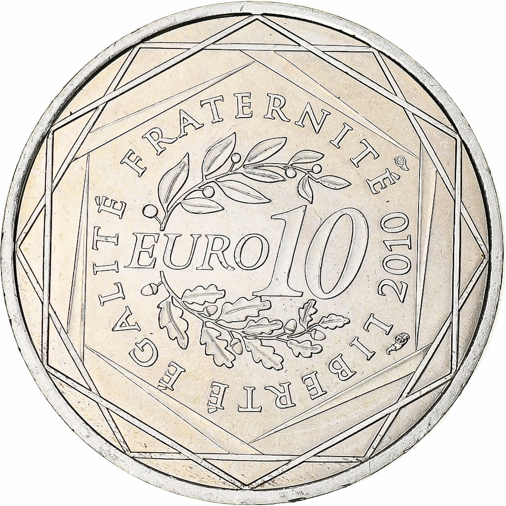 France, 10 Euro, Bretagne, 2010, Paris, MS(63), Silver, KM:1648