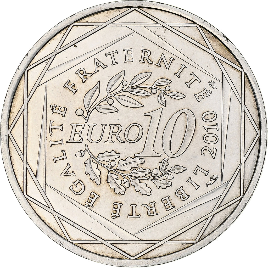 France, 10 Euro, Bretagne, 2010, Paris, MS(63), Silver, KM:1648