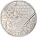 França, 10 Euro, Pays de la Loire, 2010, Paris, MS(64), Prata, KM:1665